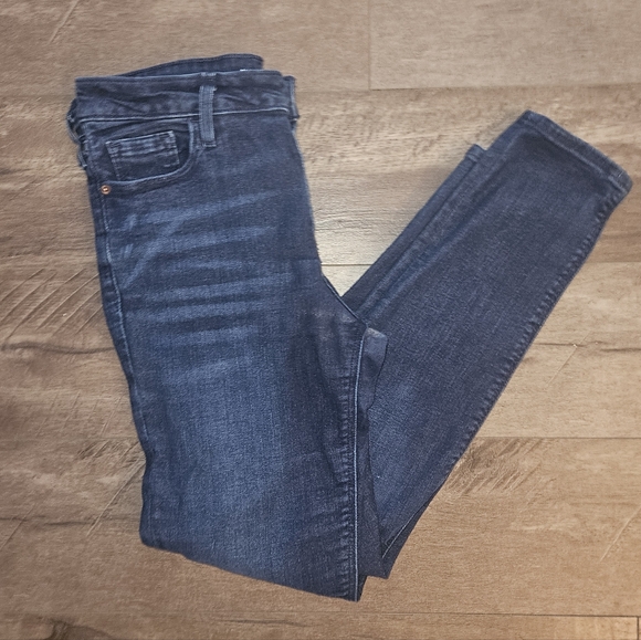 Old Navy Dark Wash Rockstar Super Skinny Jeans - Size 8 - Picture 5 of 7